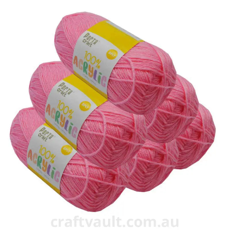 Acrylic Yarn 100g 189m 8ply Baby Pink