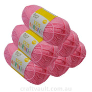 Acrylic Yarn 100g 189m 8ply Baby Pink