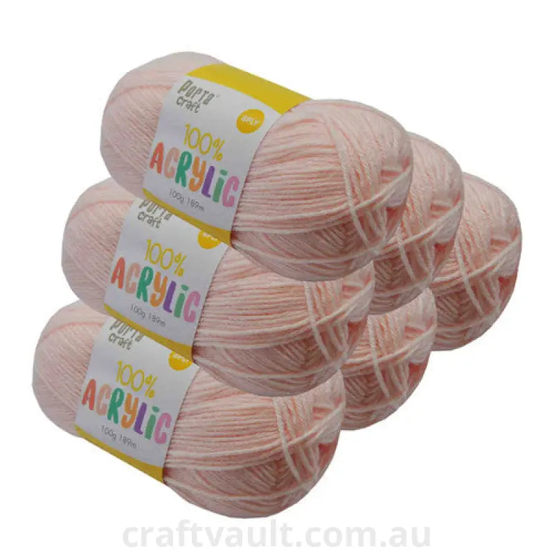 Acrylic Yarn 100g 189m 8ply Cotton Candy