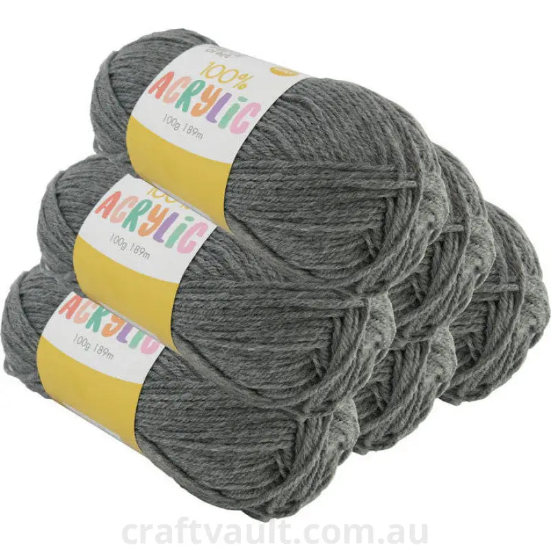 Acrylic Yarn 100g 189m 8ply Dove Grey