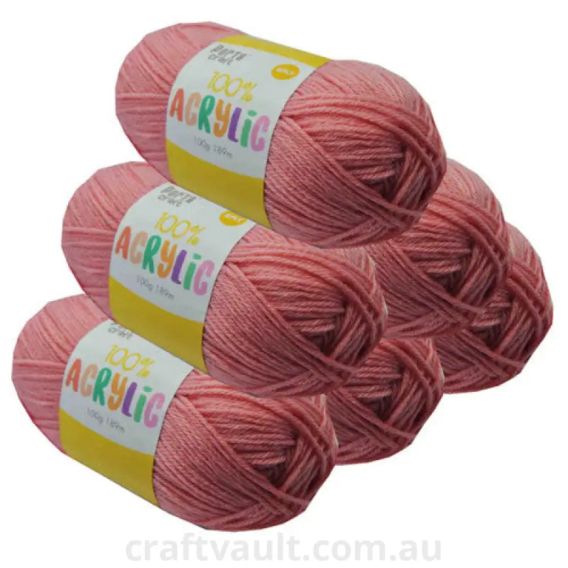 Acrylic Yarn 100g 189m 8ply Dusty Pink
