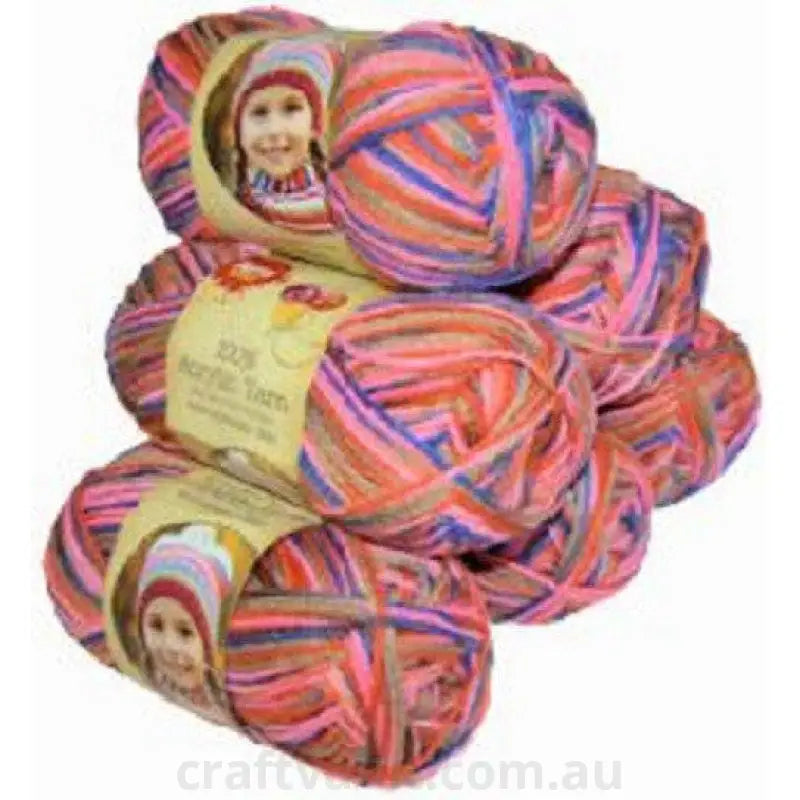 Acrylic Yarn 100g 189m 8ply Fantasy