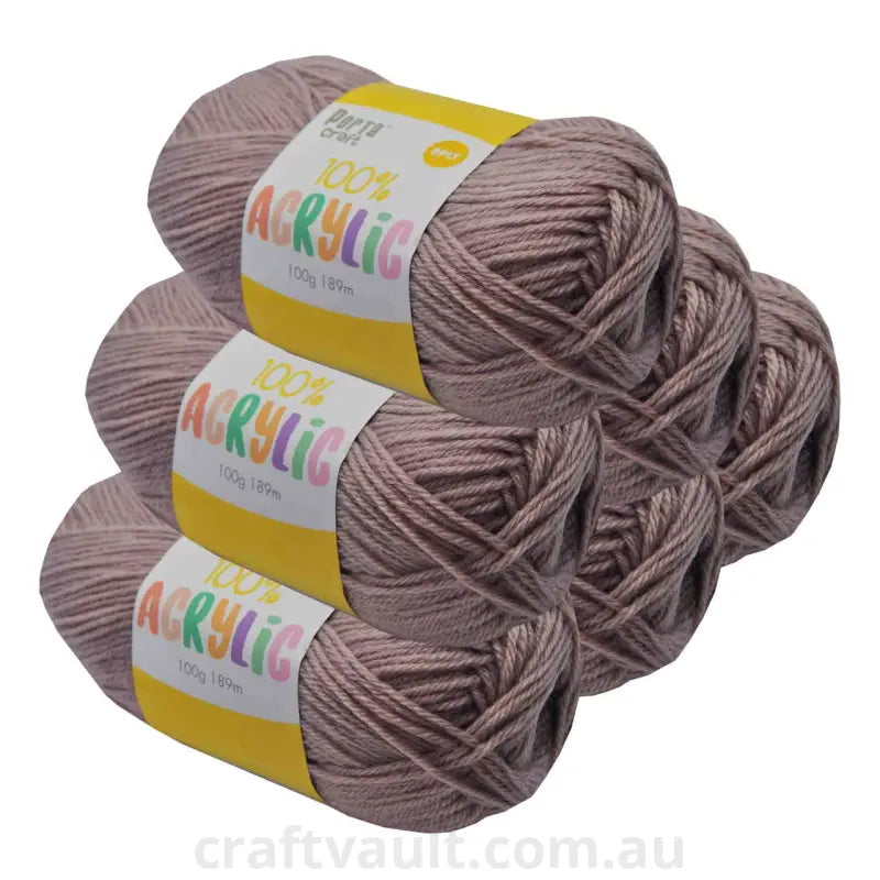 Acrylic Yarn 100g 189m 8ply Fawn