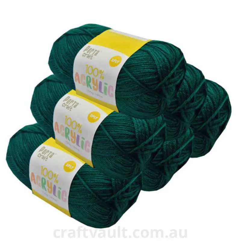 Acrylic Yarn 100g 189m 8ply Forrest Green