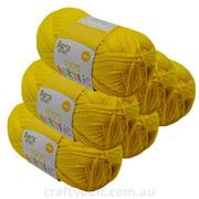 Acrylic Yarn 100g 189m 8ply Hi Viz Yellow