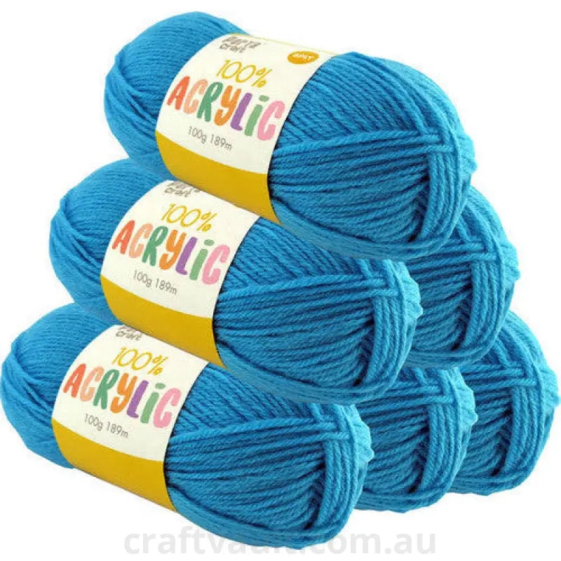 Acrylic Yarn 100g 189m 8ply Hot Blue