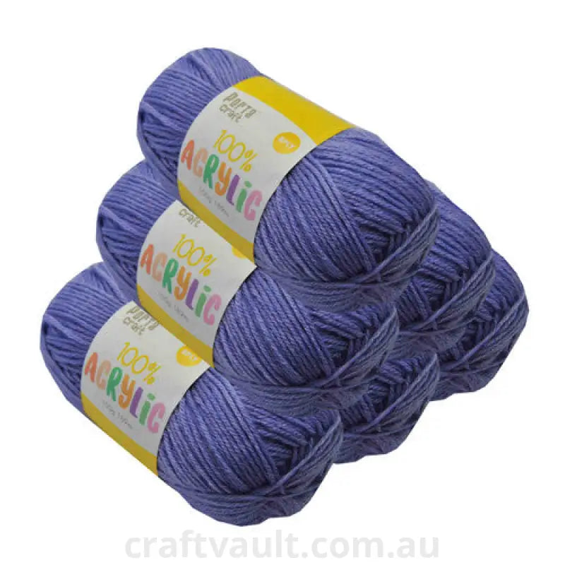 Acrylic Yarn 100g 189m 8ply Lavender