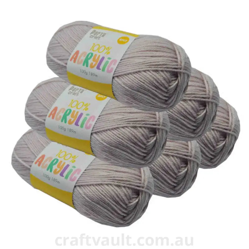 Acrylic Yarn 100g 189m 8ply Light Mauve