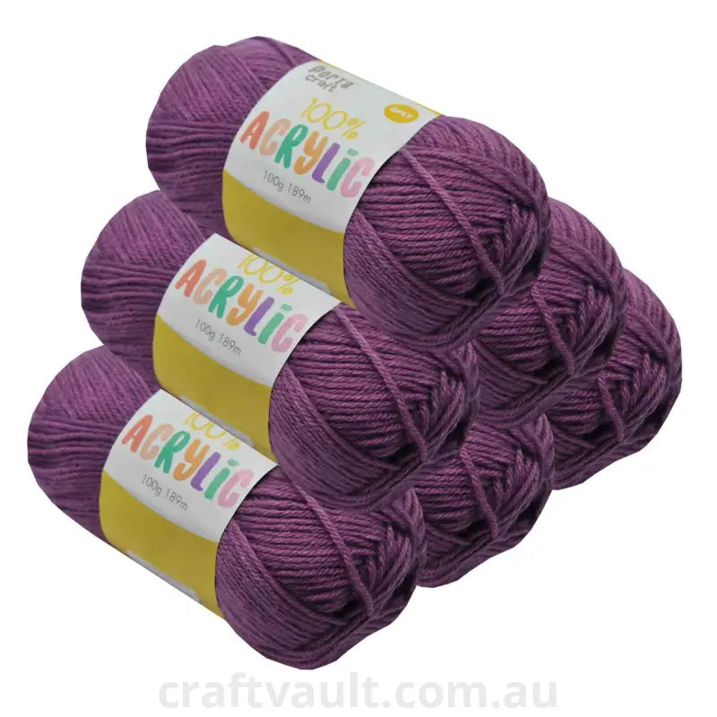 Acrylic Yarn 100g 189m 8ply Lilac