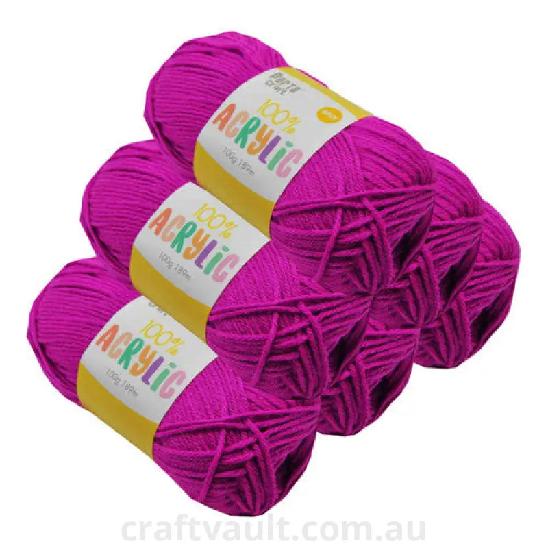 Acrylic Yarn 100g 189m 8ply Mulberry