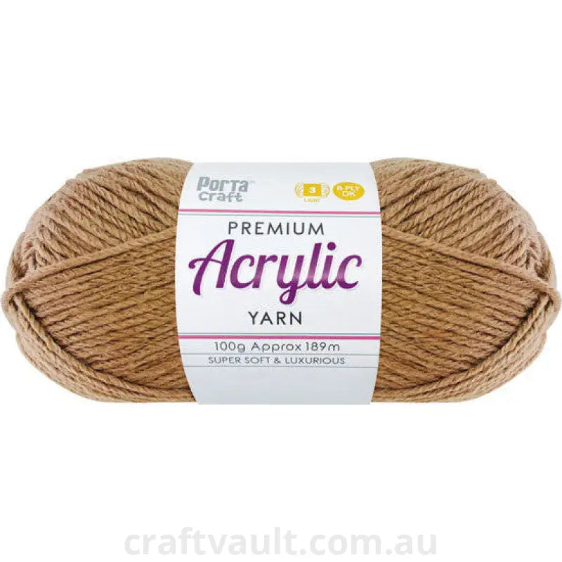Acrylic Yarn 100g 189m 8ply Nutmeg