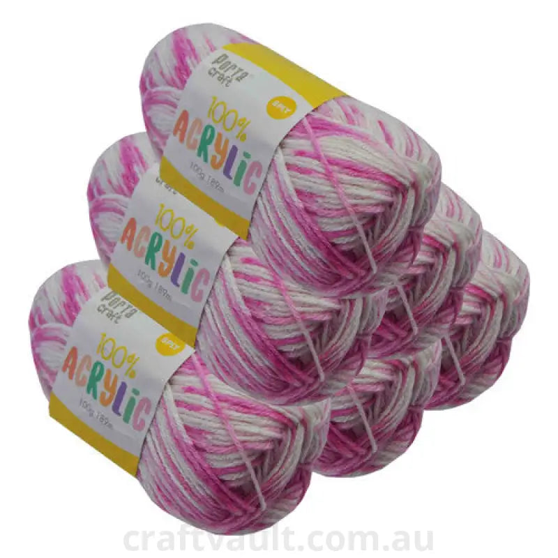 Acrylic Yarn 100g 189m 8ply Pinkie Pie