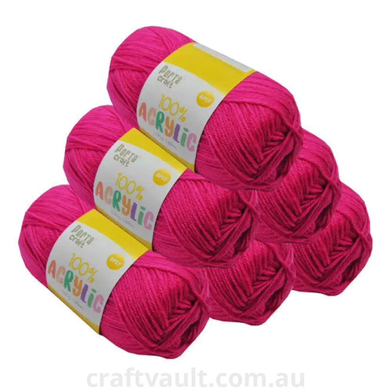 Acrylic Yarn 100g 189m 8ply Rose Pink