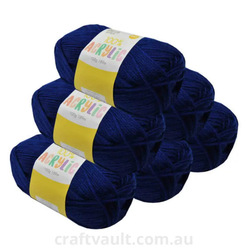 Acrylic Yarn 100g 189m 8ply Royal Blue