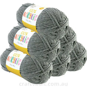 Acrylic Yarn 100g 189m 8ply Silver Grey