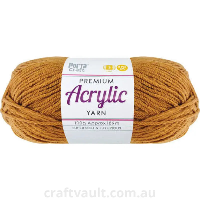 Acrylic Yarn 100g 189m 8ply Teddy Bear