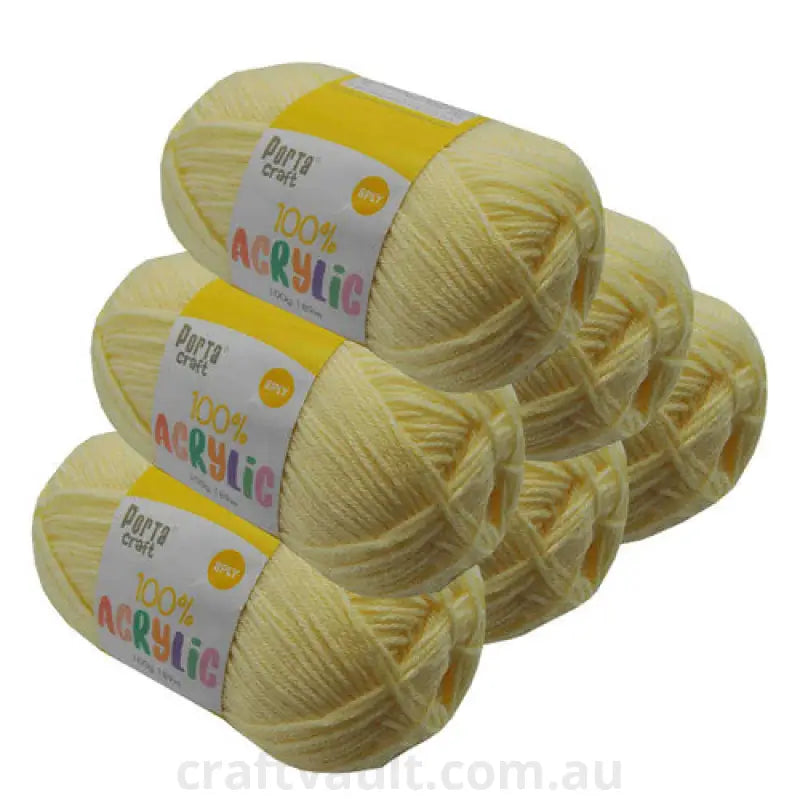 Acrylic Yarn 100g 189m 8ply Vanilla