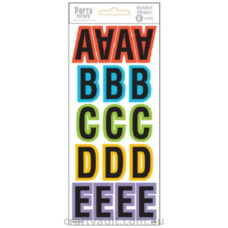 Alphabet Stickers Block Extra-Large Multi Colour 6 Sheets