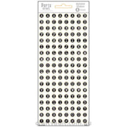 Alphabet Stickers Buttons Black 4 Sheets