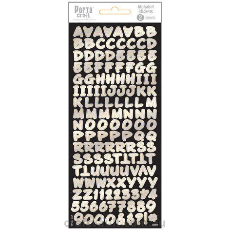 Alphabet Stickers Foil Fun 2 Sheets