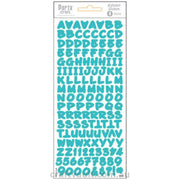 Alphabet Stickers Fun Aqua 4 Sheets