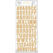Alphabet Stickers Kraft Paper 4 Sheets
