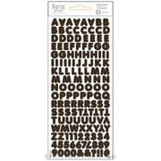 Alphabet Stickers Round Black 4 Sheets