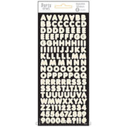 Alphabet Stickers Round White 4 Sheets