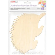Aussie Wooden Shapes Echidna 16x21cm 2 Pack