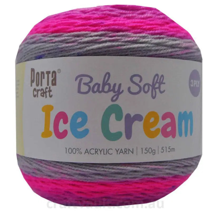 Baby Ice Cream Yarn 150g 515m 3ply Fairy Pop