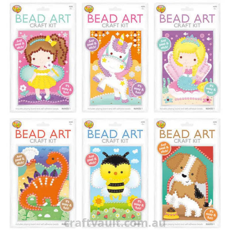 Bead Art Craft Kit 6 Assorted