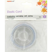 Bead & Jewellery Cord Elasticated 1mm 5m White