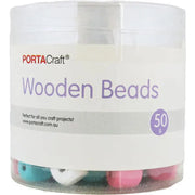 Beads Wooden Tube 10x10mm 50g Cubes Pastel