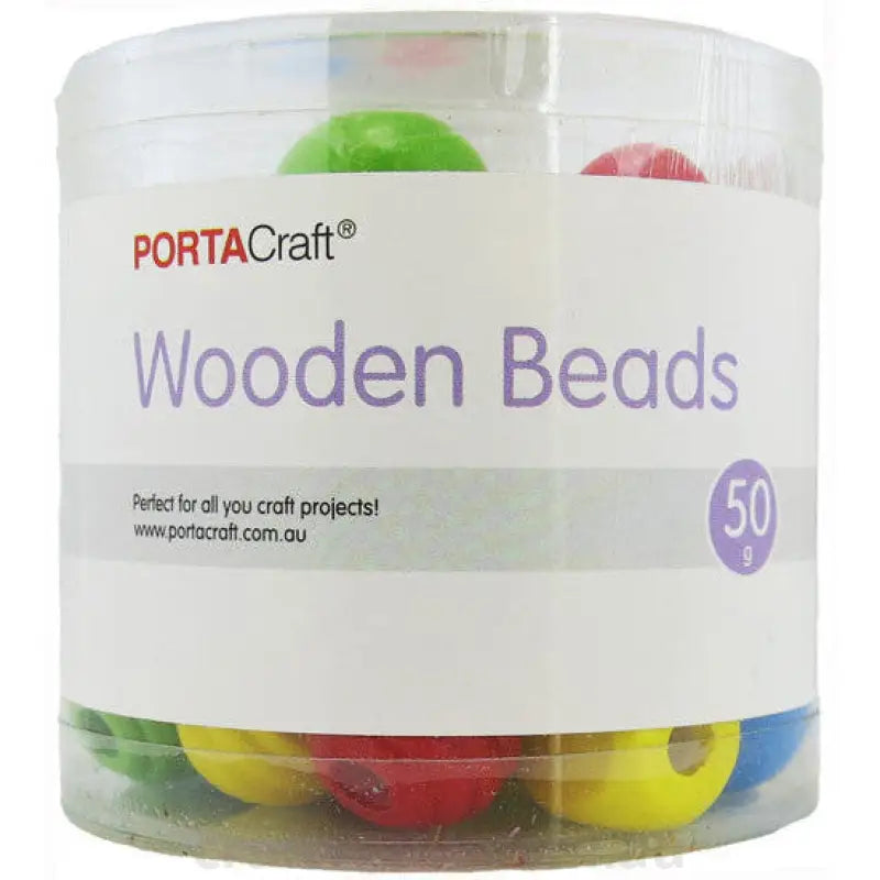Beads Wooden Tube Assorted Shapes 50g Essentials