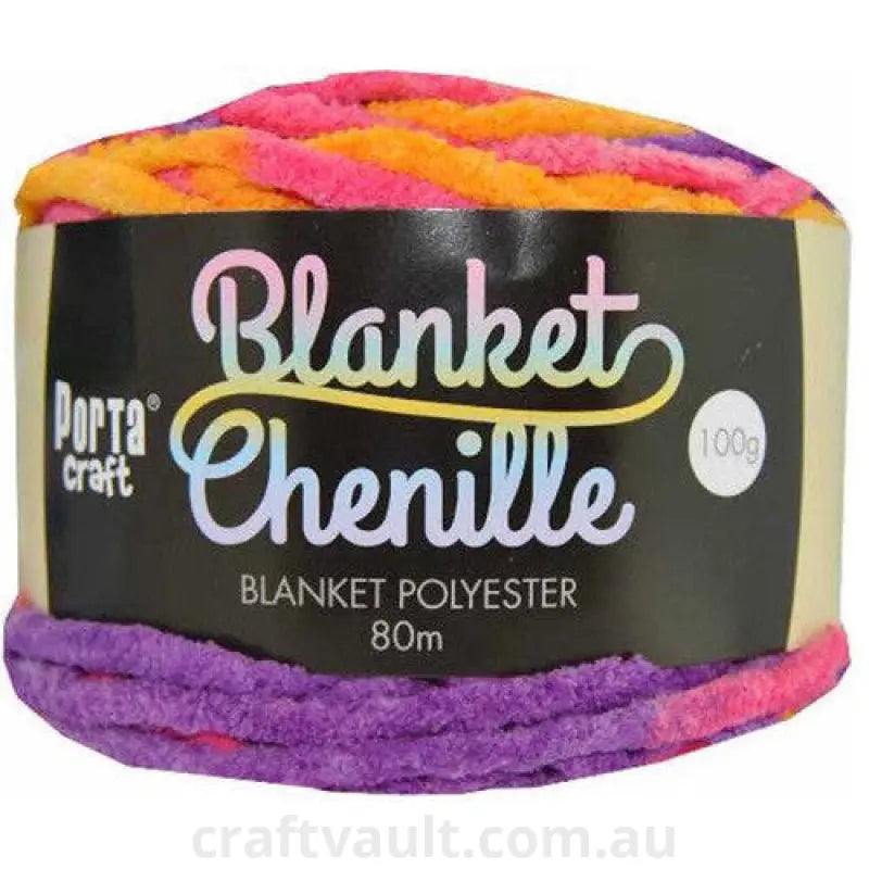Chenille Blanket Yarn 100g 80m 12ply Fantasy