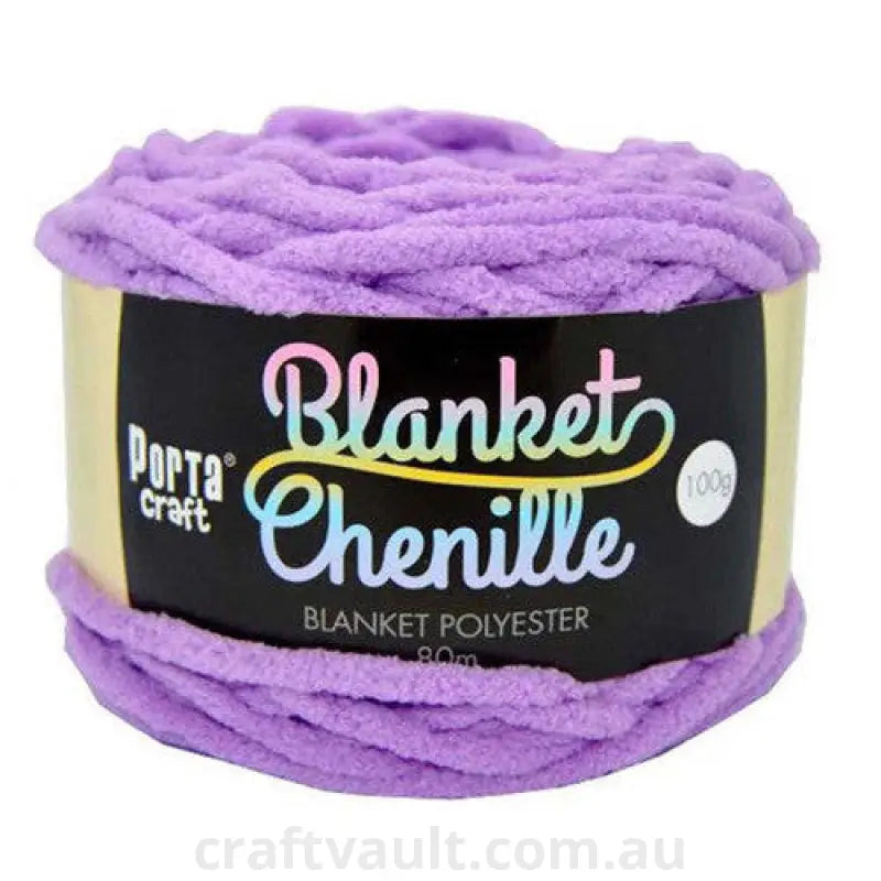 Chenille Blanket Yarn 100g 80m 12ply Lilac