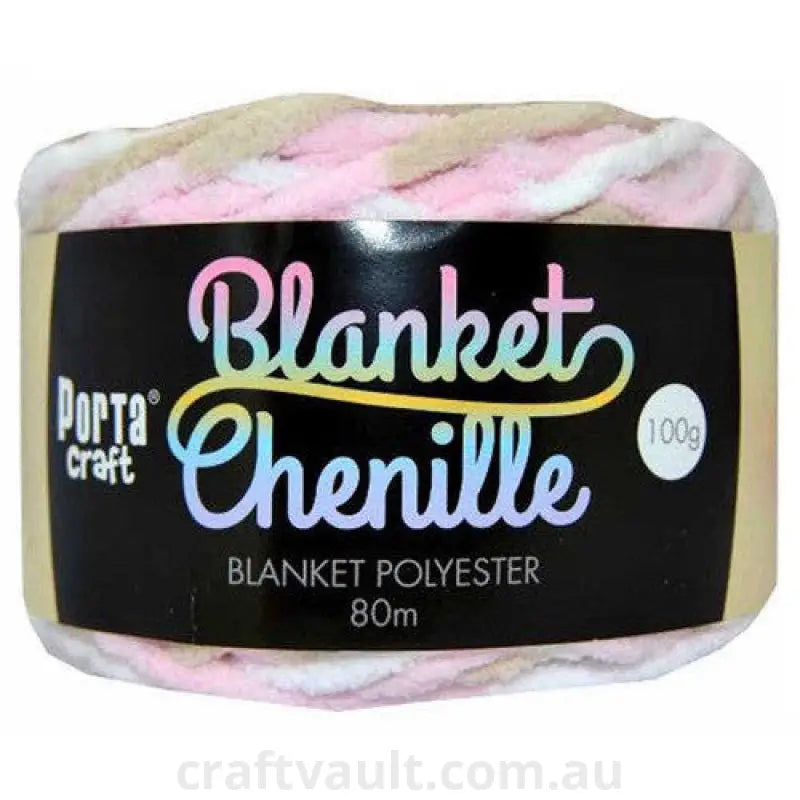 Chenille Blanket Yarn 100g 80m 12ply Mallow Mocha