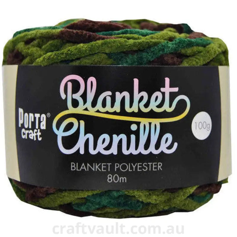 Chenille Blanket Yarn 100g 80m 12ply Multi Enchanted Forest