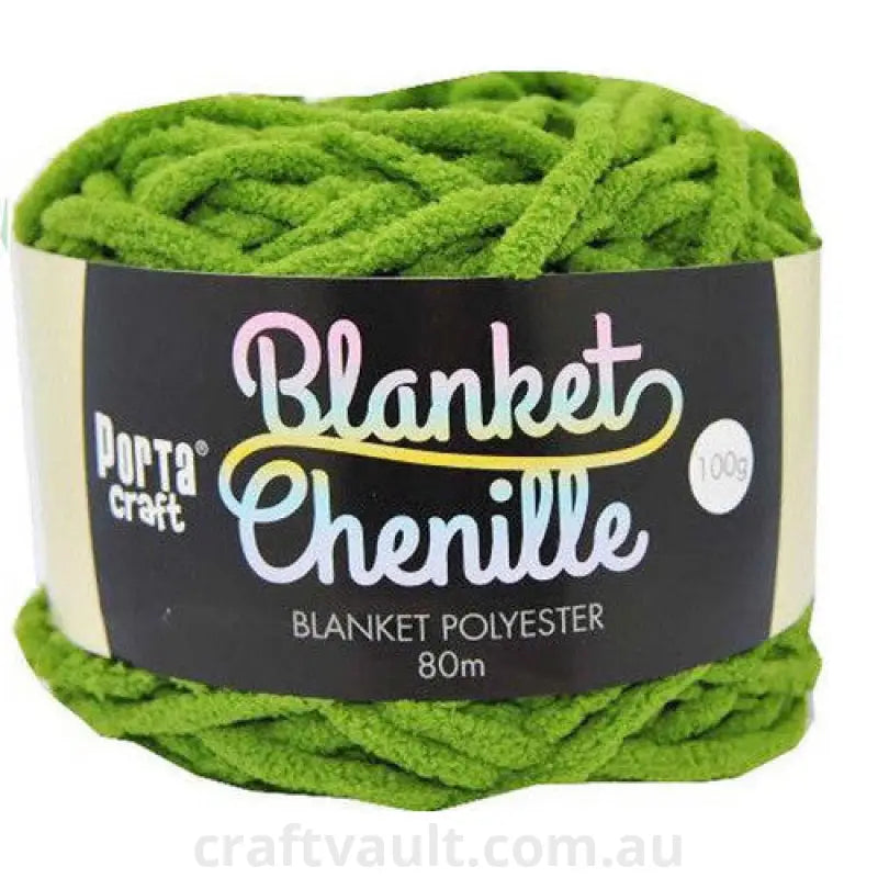 Chenille Blanket Yarn 100g 80m 12ply Shamrock