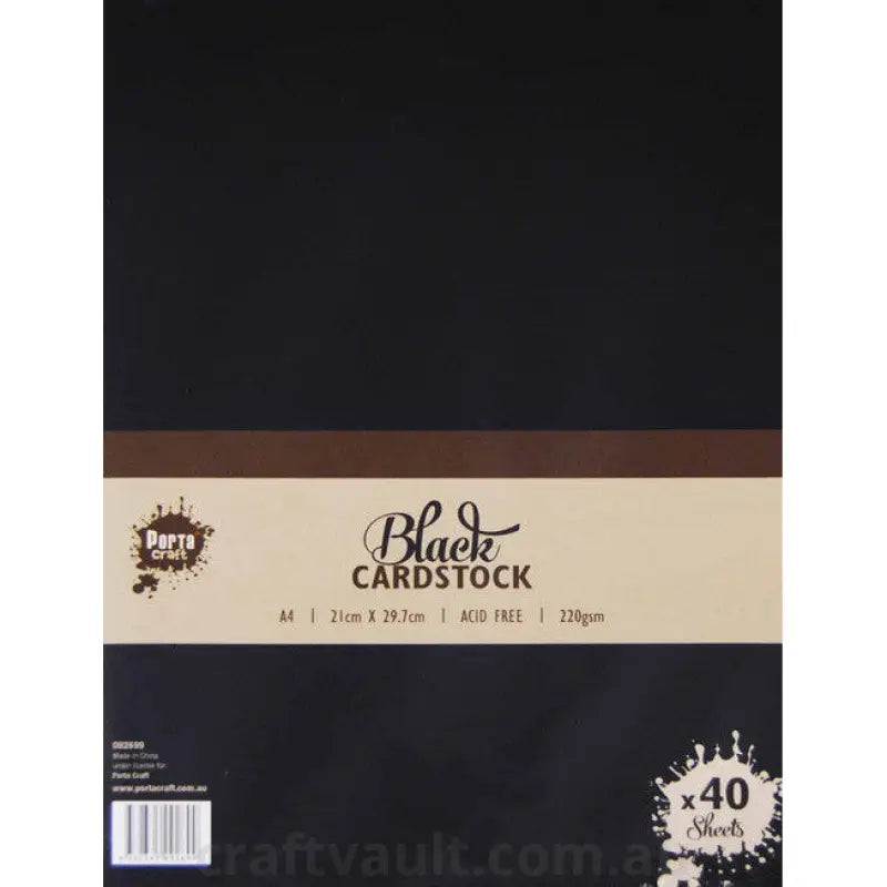 Colour Block A4 220gsm 40pk Black