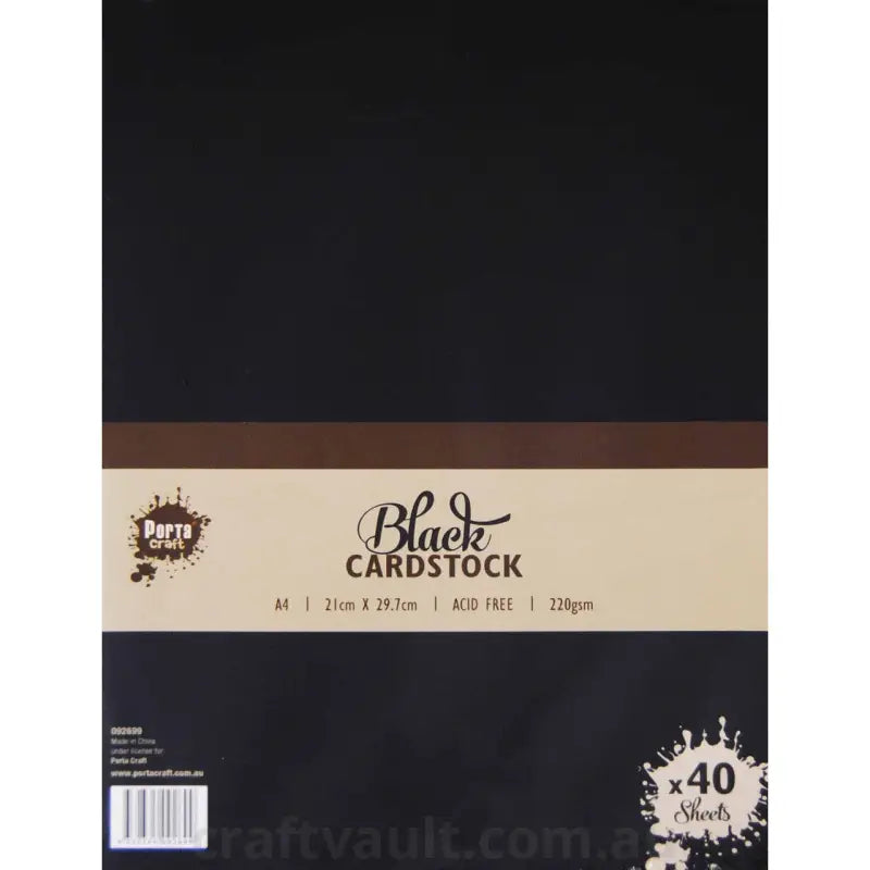 Colour Block A4 220gsm 40pk Black