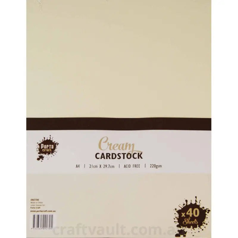 Colour Block A4 220gsm 40pk Cream