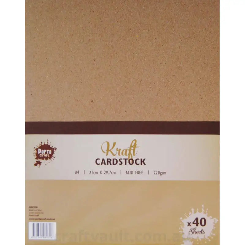 Colour Block A4 220gsm 40pk Kraft