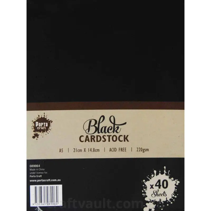 Colour Block A5 220gsm 40pk Black