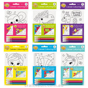 Colour In Canvas Kit 6 Assorted