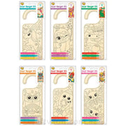 Colour In Wooden Door Hanger 6 Assorted