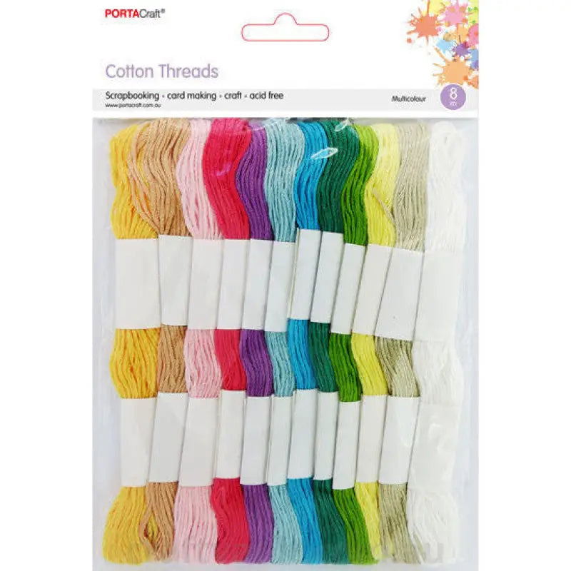 Cotton Threads 8m 12pk Pastels