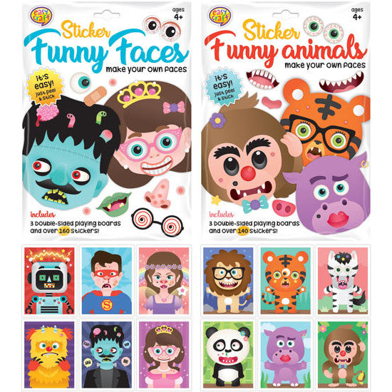 Sticker Kit Funny Faces 2 Assorted