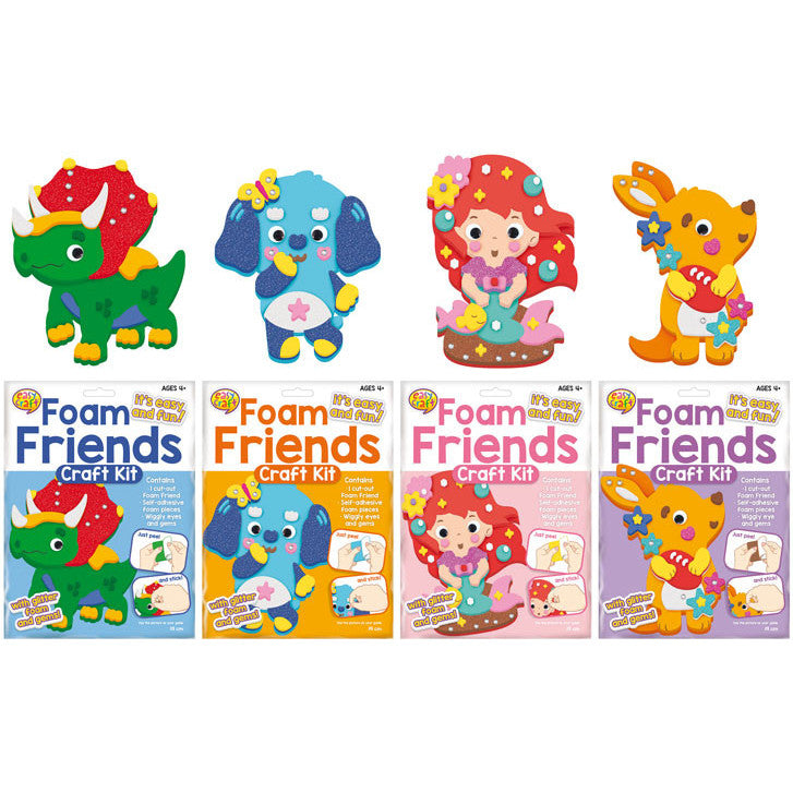 Foam Friends Craft Kit 4 Assorted