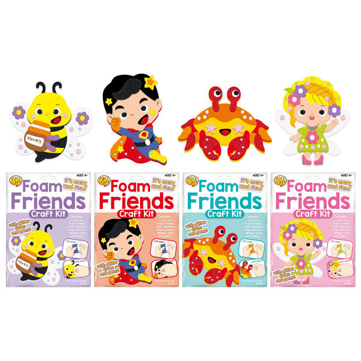 Foam Friends Craft Kit 4 Assorted